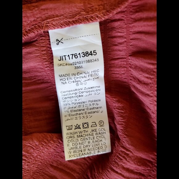 NWT Women's Solid Ruffle Hem A-Line Dress Size 12 (XL) - Picture 8 of 8